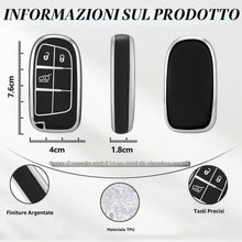 Carica l'immagine nel visualizzatore di Gallery, Cover Chiave Auto per Jeep Compass Renegade Cherokee Fiat 500x
