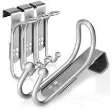 Carica l'immagine nel visualizzatore di Gallery, com-four® 4x Ganci per Porte, Ganci Appendiabiti Doppi con Protezione