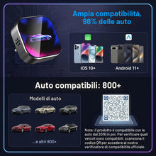 Carica l'immagine nel visualizzatore di Gallery, Adattatore Wireless 2 in 1 per CarPlay &amp; Android Auto, Type-C/USB