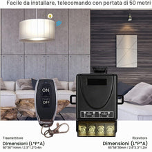 Carica l'immagine nel visualizzatore di Gallery, DieseRC Interruttore luce telecomando senza fili 433Mhz AC 220V 230V 30A ricevitore relè e 2 trasmettitori Radiocomando 