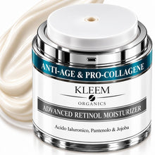 Carica l'immagine nel visualizzatore di Gallery, Kleem Crema Viso Antirughe Acido ialuronico con Retinolo e Collagene