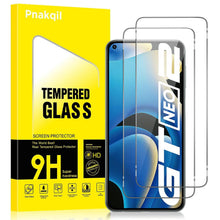 Carica l'immagine nel visualizzatore di Gallery, Pnakqil 2 Pezzi Vetro Temperato per Realme GT Neo2/GT 2/GT Neo 3T 5G Pellicola Protettiva,Durezza 9H,Ultra HD Trasparent