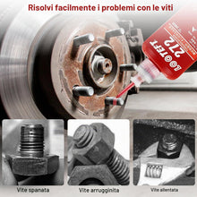 Carica l'immagine nel visualizzatore di Gallery, Frenafiletti Blu &amp; Rosso 2×50 ml – Frenafiletti Medio e Alta Resistenza, Colla Anaerobica per Filettature Metalliche, Da