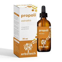 Carica l'immagine nel visualizzatore di Gallery, ERBOTECH Propoli (propolis) con Contagocce 30 ml, Tintura Madre, estratto puro al 100%, rimedio naturale per mal di gola