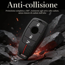 Carica l'immagine nel visualizzatore di Gallery, Portachiavi Mercedes Custodia Silicone Mercedes per Chiave Auto Mercedes 3 Pulsanti per Classe A, B, C, E, S, CLA, GLA, 