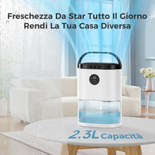 Carica l'immagine nel visualizzatore di Gallery, Deumidificatore 2300ML, Deumidificatore Casa Muffa con Sensore Display, Timer 48H, 7 Colori Luce, Sbrinamento Automatico