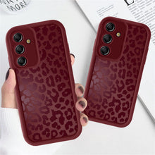 Carica l'immagine nel visualizzatore di Gallery, ZhuoFan Cover per Samsung Galaxy A15 5G 6,5”, Aesthetic Leopardata Motivo Custodia Rosso Opaca Ultra Morbida Sottile Leg