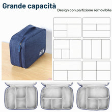 Carica l'immagine nel visualizzatore di Gallery, AiQInu Organizer Cavi Borsa da Viaggio Organizzatore Cavi Resistente All'acqua Portatile Porta Cavi Organizer per Carica