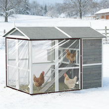 Carica l'immagine nel visualizzatore di Gallery, Telone impermeabile trasparente con occhielli, per mobili da giardino, utilizzabile per esterni, impermeabile, isolament