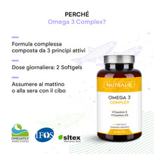 Carica l'immagine nel visualizzatore di Gallery, Omega 3 Olio di Pesce Complex 2000 mg - EPA E DHA 1257mg