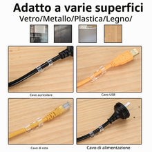 Carica l'immagine nel visualizzatore di Gallery, 120 Pezzi Clips Fermacavi Autoadesivi, Supporto Organizzatore Cavi Tondo, Organizer per Cavi, Montaggio a Parete Morsett