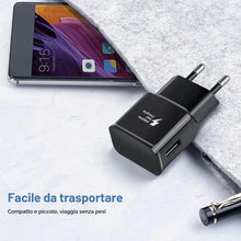 Carica l'immagine nel visualizzatore di Gallery, Caricatore USB Ricarica Rapida per Samsung Galaxy A16 A15 A14 A13 A20e A25 A34 A36 A51 A54 A55 A56 S8 S9 S10 S20 S21 FE 