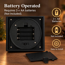 Carica l'immagine nel visualizzatore di Gallery, Lanterna Natalizia Grande LED Nero Vintage da Esterno 2 Pezzi, A Batteria