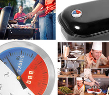 Carica l'immagine nel visualizzatore di Gallery, Termometro analogico per barbecue, resistente alla temperatura, per BBQ e affumicatore, diametro 5,2 cm, range 0°C - 300