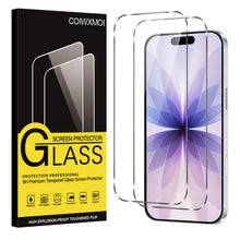 Carica l'immagine nel visualizzatore di Gallery, Coiwxmoi 2 Pezzi, Vetro Temperato per iPhone 17, 9H Durezza HD Trasparente Pellicola Prottetiva, Anti Graffio, Anti-Impr