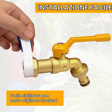 Carica l'immagine nel visualizzatore di Gallery, Rubinetto da Giardino 3/4'' Pollice, Rubinetto con valvola erogatrice a sfera, Rubinetto da esterno ottone, antigelo -20