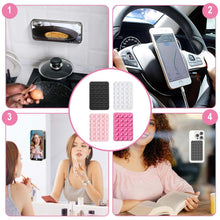 Carica l'immagine nel visualizzatore di Gallery, 4 Pezzi Ventosa Per Cellulare, Nero/Bianco/Rosa Chiaro/Fuxia, In Silicone, Standard, Per Selfie/Video/Ricarica