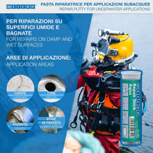 Carica l'immagine nel visualizzatore di Gallery, WEICON Barretta Acqua | 2 Componenti Adesivo Speciale | Resina Epossidica | Riparazione Rapida Di Ratori, Piscina, Marit