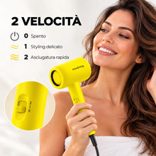Carica l'immagine nel visualizzatore di Gallery, INNOLIVING INN-612 Mini Asciugacapelli 1200W, Phon da Viaggio Compatto con 2 Velocità e Temperature, Asciugatura e Styli