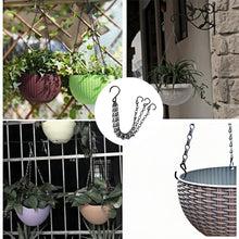 Carica l'immagine nel visualizzatore di Gallery, Catene Metalliche Nere da Appendere, Set da 6 Pezzi con Clip, per Fioriere Sospese, Lanterne e Ornamenti da Giardino - A