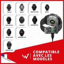 Carica l'immagine nel visualizzatore di Gallery, W Wonder Cavo di Ricarica USB per Orologio Garmin, Fenix, Forerunner, 1 m