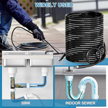 Carica l'immagine nel visualizzatore di Gallery, Sonda Sturatubi per Idropulitrice 10m – Compatibile Kärcher K2-K7 &amp; Bosch, 5800PSI, Set Universale per Drenaggi Bloccati