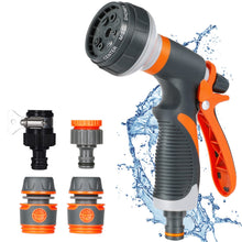 Carica l'immagine nel visualizzatore di Gallery, Pistola Irrigazione Giardino, Pistola Multifunzione con Flusso D'Acqua Controllabile, Acqua a Spruzzo con 8 Modalità Reg