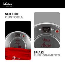 Carica l'immagine nel visualizzatore di Gallery, Ardes AMIGO Scaldino Elettrico Portatile con Potenza 550 W, Termostato di Sicurezza, Spia Luminosa e Copertura in Cotone