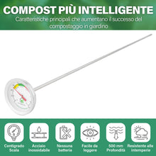 Carica l'immagine nel visualizzatore di Gallery, Termometro da Terreno Acciaio Inox Sonda Precisa Formato