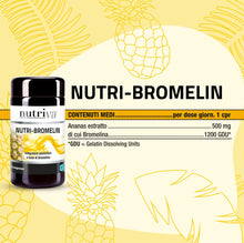 Carica l'immagine nel visualizzatore di Gallery, NUTRIVA Nutri-bromelin Integratore Alimentare A Base Di Bromelina, adatto per chi soffre di ritenzione idrica, cellulite