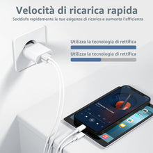 Carica l'immagine nel visualizzatore di Gallery, Caricatore for iPhone, Caricabatterie con 2M Cavo per iPhone 8 7 6 6S X XS 11 12 13 14 Pro Max Plus, iPad, 2-Pack Carica