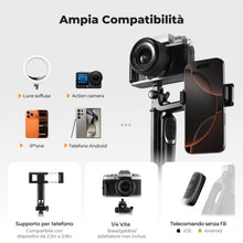 Carica l'immagine nel visualizzatore di Gallery, K&amp;F CONCEPT 177cm Treppiede per Cellulare, Adatto per DJI OSMO POCKET 4&amp;3