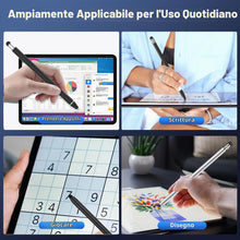 Carica l'immagine nel visualizzatore di Gallery, Penne per Tablet, 2 Pezzi Penna Stilo per Touch Screen 2 in 1, per Tutti Gli Smartphone/Tablet Samsung i-Phone i-Pad con