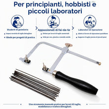 Carica l'immagine nel visualizzatore di Gallery, Cnmade, sega per gioielleria professionale con telaio regolabile e 144 lame, kit per la creazione di gioielli