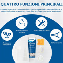 Carica l'immagine nel visualizzatore di Gallery, Silicone Bagno Bianco Bagno Silicone Bianco Bagno Silicone Silicone Bagno Cucina Silicone Bottoni Impermeabili per Sigil