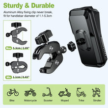 Carica l'immagine nel visualizzatore di Gallery, Porta Cellulare Moto Impermeabile Supporto Telefono Moto Antivibrazione Porta Cellulare Scooter con Touch Screen Rotazio