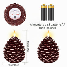 Carica l'immagine nel visualizzatore di Gallery, 2 Pezzi Candela a LED, Candela Alimentata a Batteria con Telecomando