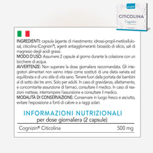 Carica l'immagine nel visualizzatore di Gallery, Citicolina Cognizin 500 mg PiùLife - 60 capsule