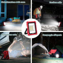 Carica l'immagine nel visualizzatore di Gallery, HYCHIKA Faro LED Ricaricabile 20 W 2000 lm 6500 K, Lampada Cantiere IP65