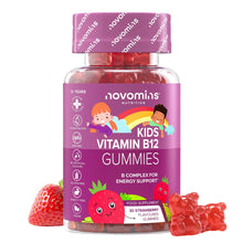 Carica l'immagine nel visualizzatore di Gallery, Vitamina B12 Bambini | 30 Gommose | Complesso di Vitamina B | Novomins