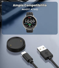 Carica l'immagine nel visualizzatore di Gallery, 2 Pezzi Caricabatterie USB C Compatibile con Amazfit Active 2