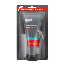 Carica l'immagine nel visualizzatore di Gallery, Depilzero - Crema Depilatoria Uomo Sotto La Doccia, Elimina il pelo lasciando la pelle liscia e morbida 200ml