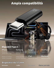 Carica l'immagine nel visualizzatore di Gallery, MoKo Adattatore Audio USB-C a 3,5mm, Dongle Type-C a 3,5mm Aux Jack
