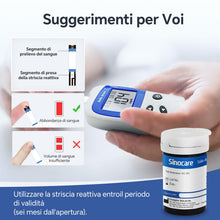 Carica l'immagine nel visualizzatore di Gallery, Sinocare 50 pezzi Strisce Reattive per Glicemia per Safe Accu2 Senza Ago
