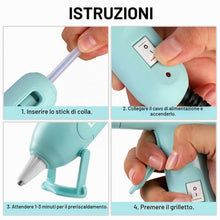 Carica l'immagine nel visualizzatore di Gallery, DEKOPRO 20W Pistola Colla Calda con 60 Colla Stick, Blu