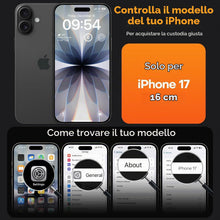 Carica l'immagine nel visualizzatore di Gallery, Trasparente Cover con Cordino per iPhone 17 6,3'', Nero
