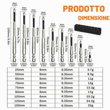 Carica l'immagine nel visualizzatore di Gallery, 9 Pezzi Magnetic Screwdriver Drill Bit Set, K5 Trapano ad Alta Magnetica, Punte Avvitatore Calamitate per Avvitatore Pro