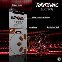 Carica l'immagine nel visualizzatore di Gallery, 120 Batterie per Apparecchi Acustici Rayovac Extra Misura 312