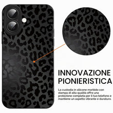 Carica l'immagine nel visualizzatore di Gallery, Coalbooliy Custodia Per iPhone 16 6,1'', Cellulare Nero Silicone Morbido Cover per telefono Aesthetic Modello Leopardato