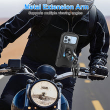 Carica l'immagine nel visualizzatore di Gallery, Supporto Telefono Moto Impermeabile Porta Cellulare Bici con 720° Girevole Braccio Estensione Metallo Porta Cellulare Mo
